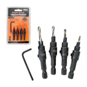 Juego de 4 mechas avellanadoras Toolmax